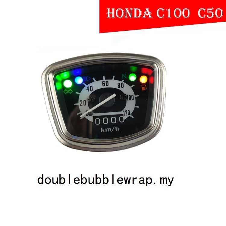 HONDA 適用於本田 C50 C100 數字儀表總成帶轉向、空檔、高亮、燃油音量報警功能 LED 電子電路 86