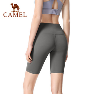 Camel 瑜伽褲女跑步緊身提臀健身短褲
