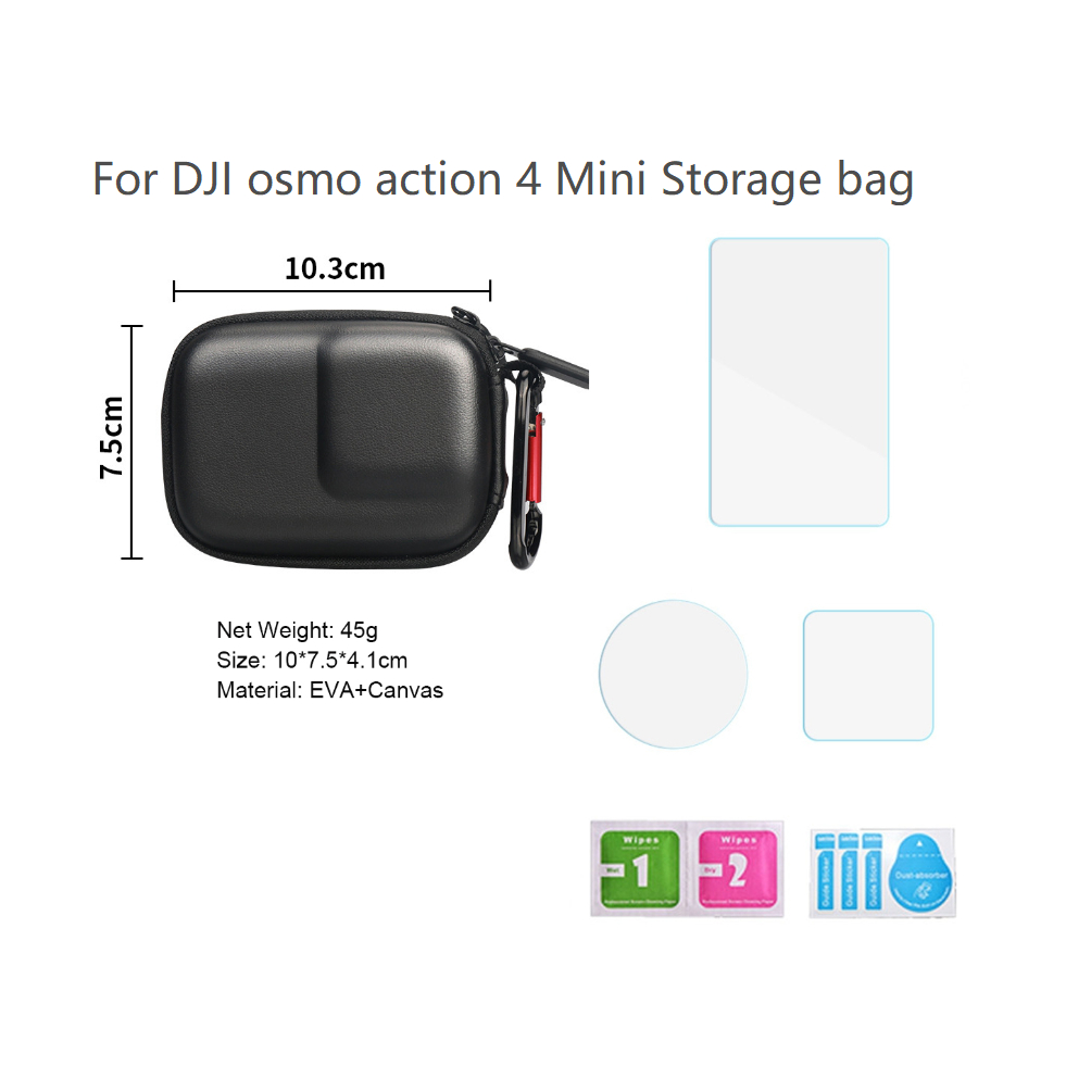適用於 DJI Osmo Action 4 的迷你存儲保護袋 DJI Action 4 配件的拉絲半開快速釋放手提箱