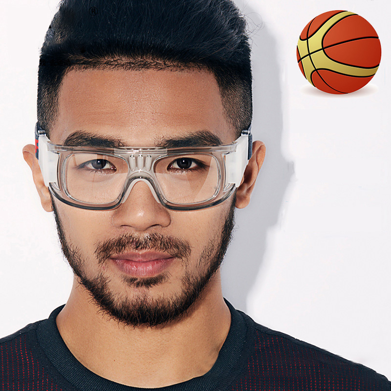 籃球眼鏡防撞防護運動眼鏡護目鏡防爆鏡片緩衝矽膠鼻墊戶外運動眼鏡足球護目鏡安全眼鏡