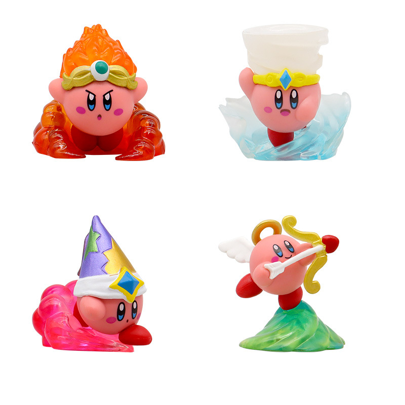 4款整套 任天堂遊戲 星之卡比 Kirby 柯比 波普之星 星之勇者 丘比特 Q版公仔人偶模型玩具手辦擺件娃娃生日禮物