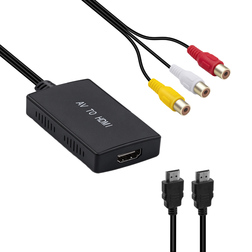 RCA AV 到 HDMI 轉換器 適用於 N64/ Wii/Wii U/PS One - 黑色