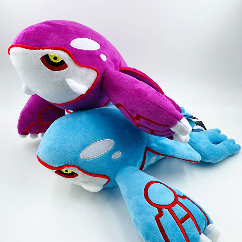 37cm 寵物小精靈 口袋妖怪 神奇寶貝 蓋歐卡 Kyogre 傳說寶可夢海洋鯨魚毛絨玩具公仔填充軟絨毛兒童生日聖誕禮物