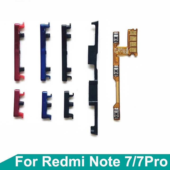 REDMI XIAOMI 適用於小米紅米 Note 7 / 7 Pro 7Pro 電源按鈕開/關音量開關扣螺栓支架排線
