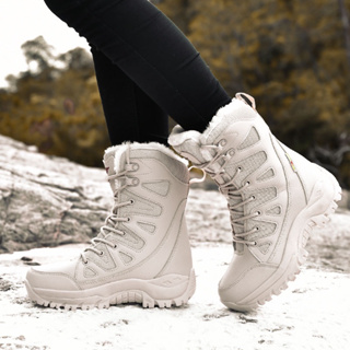加大碼 36-46 冬季女靴保暖毛絨厚底雪地靴