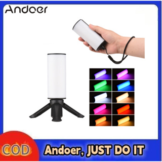 Andoer W100RGB 迷你RGB攝影燈 LED補光燈 2500K-9000K 亮度可調 磁吸背面（內置鋰電池）配