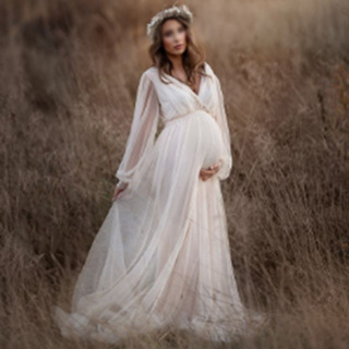 薄紗孕婦裝照片會話長懷孕拍攝禮服婚禮孕婦攝影長袍嬰兒沐浴禮服