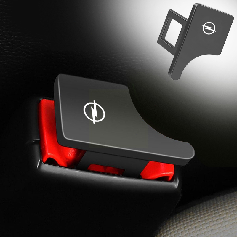 1 件裝金屬汽車安全帶扣隱藏式汽車標誌安全帶鎖夾適用於歐寶 Astra H G J Corsa Insignia Ant