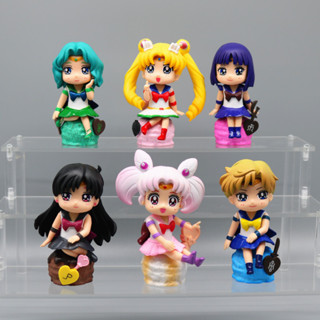 現貨 6款/套 11cm 美少女戰士 Sailor Moon 月野兔小小兔Q版公仔人偶模型玩具手辦擺件娃娃孩子生日禮物