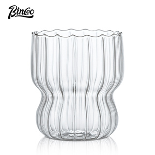 BINCOO 咖啡杯 家用ins風冰美式拿鐵杯 玻璃杯子 耐熱牛奶早餐杯 250ML