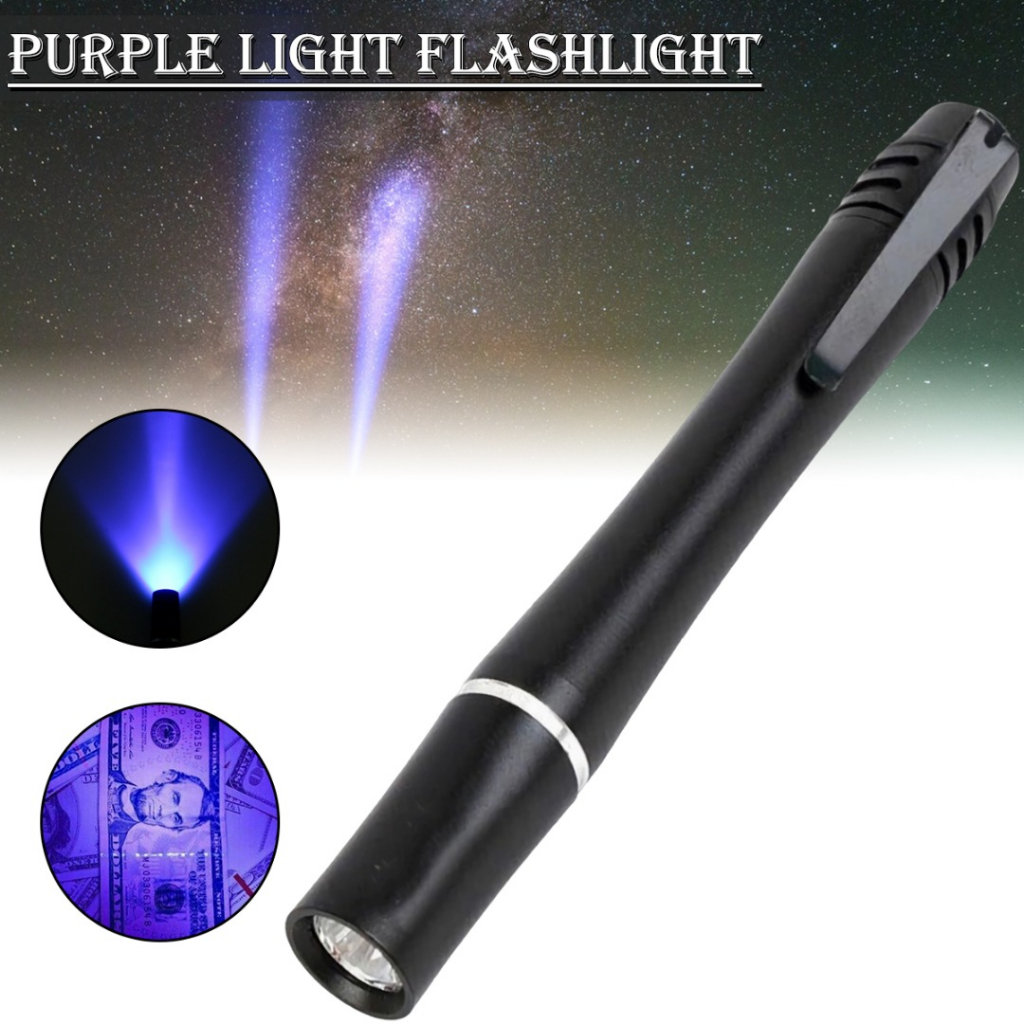 全新 UV 紫外線 LED 手電筒 Blacklight Light 395nM 檢查燈手電筒