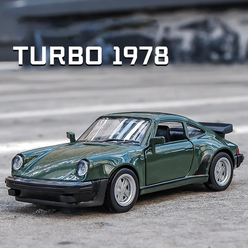 Rmz CITY 1:36 Porsche 911 Turbo 1978 復古跑車模型合金壓鑄玩具車汽車