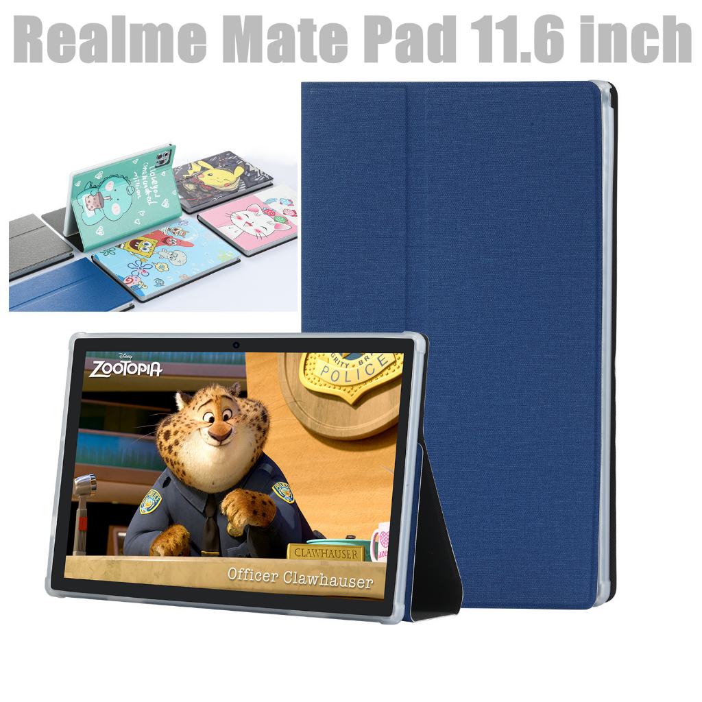 Realme Mate Pad MatePad 平板電腦 11.6 英寸保護套 Filp 皮革防震矽膠保護套支架保護套