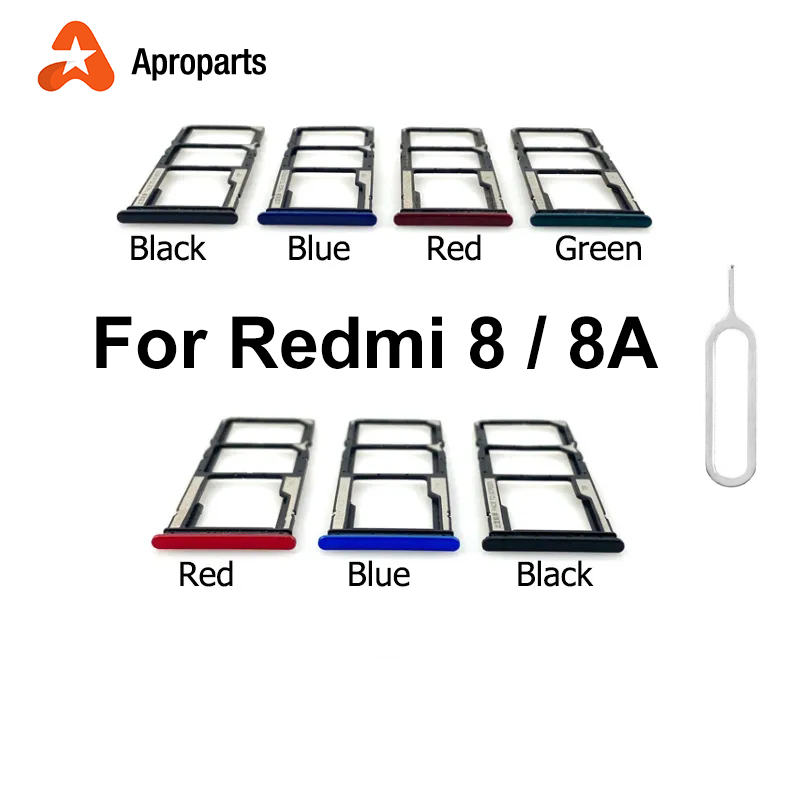 XIAOMI 適用於小米 Redmi 8 8A Sim 卡托盤插槽支架插座適配器容器更換 +Pin