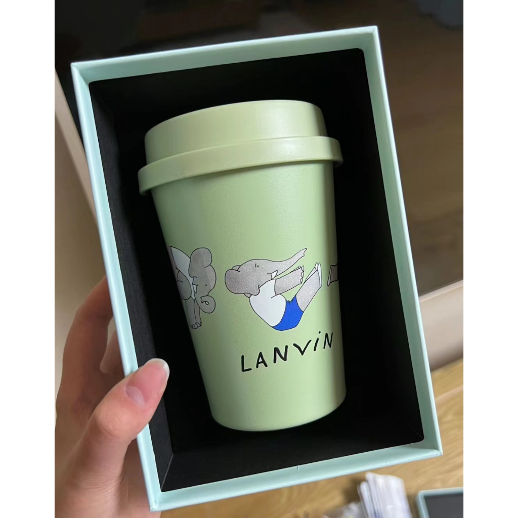 【成毅同款】浪凡 LANVIN2023新品綠色小象babar圖案咖啡杯