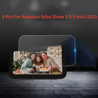 3 件適用於 Echo Show 5 5.5 英寸 2023 防刮屏幕保護膜鋼化玻璃高清保護玻璃膜
