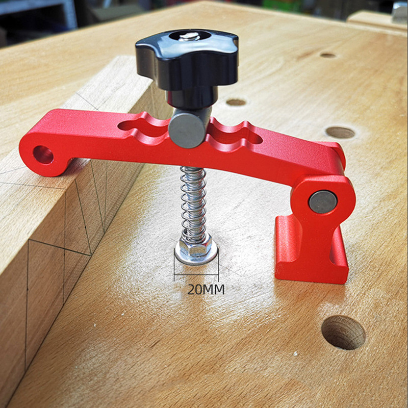 木工桌面固定夾桌面固定夾 T 型軌道夾塊用於木工工作台的壓板 20MM 孔工具