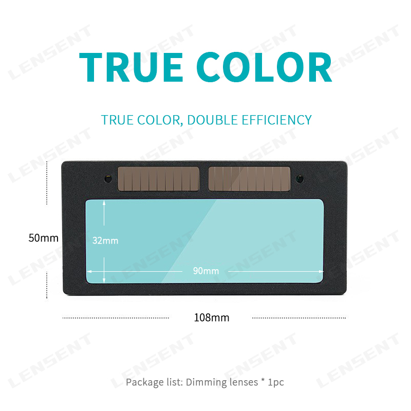 用於焊接設備的自動變暗焊接鏡片真正的電動自動屏幕鏡片太陽能變色大陰影過濾器
