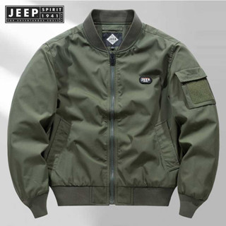 Jeep SPIRIT 1941 ESTD男裝2021春秋大衣純棉水洗外套立領外套衣服