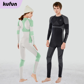 酷峰KUFUN滑雪速乾衣內衣保暖壓縮透氣女男戶外登山運動衣功能緊身套裝