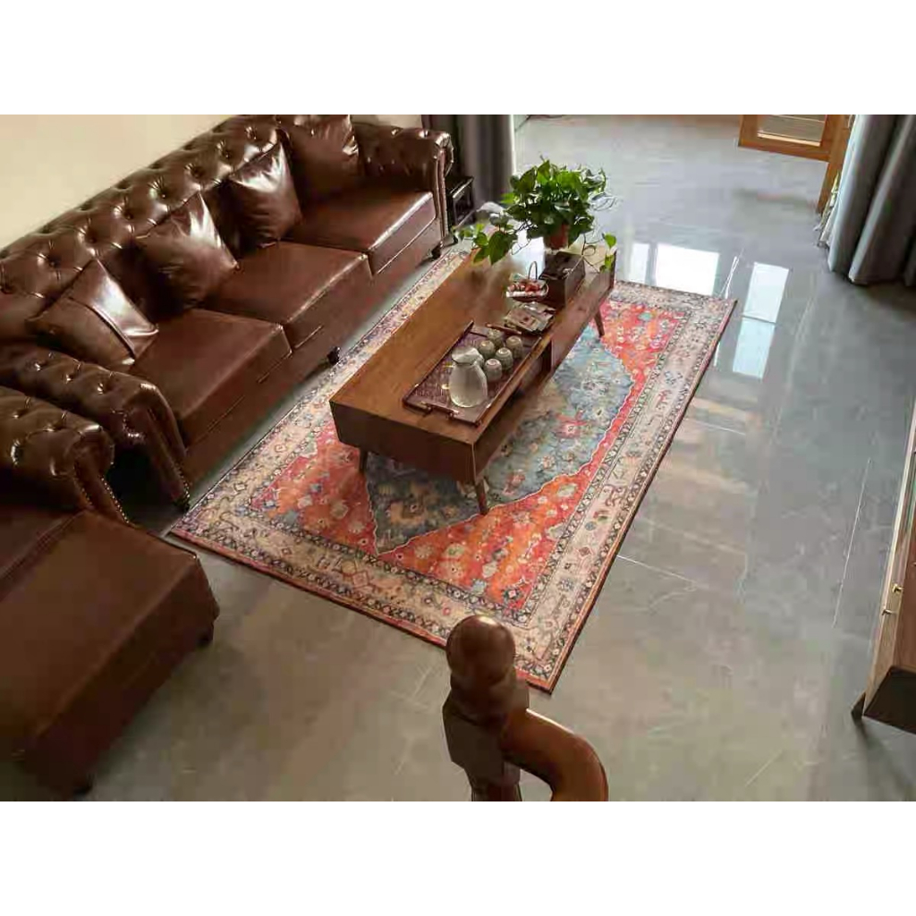 【160*230cm】加厚復古客廳地毯輕奢高級臥室摩洛哥北歐民族風歐美式沙發茶几毯支持訂製尺寸