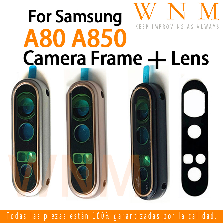 SAMSUNG 適用於三星 Galaxy A80 A850 鏡頭玻璃後玻璃鏡框維修更換零件的後置攝像頭鏡頭