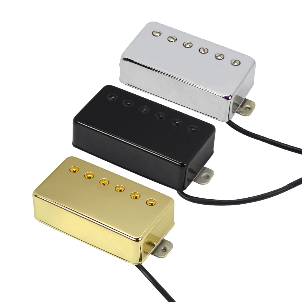 Fleor 陶瓷磁鐵電吉他雙線圈拾音器,適用於 LP 吉他配件,鍍鉻/黑色/金色