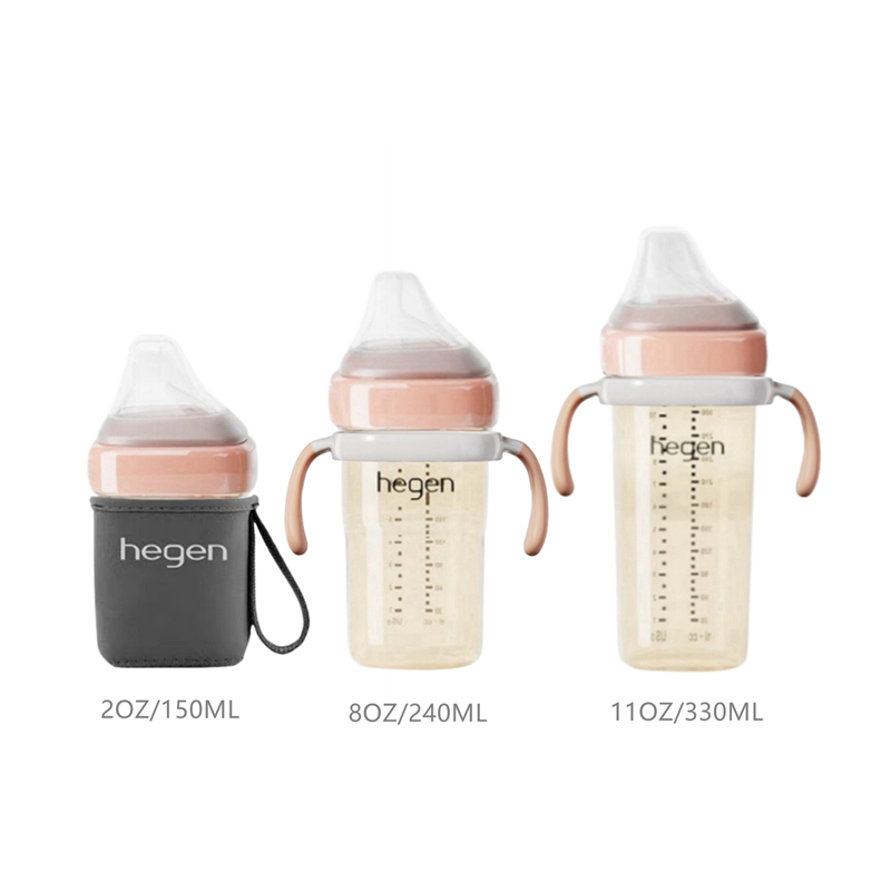 正品Hegen/赫根PCTO奶瓶 新生嬰兒宽口径PPSU奶瓶帶手柄150ml/240ml/330ml