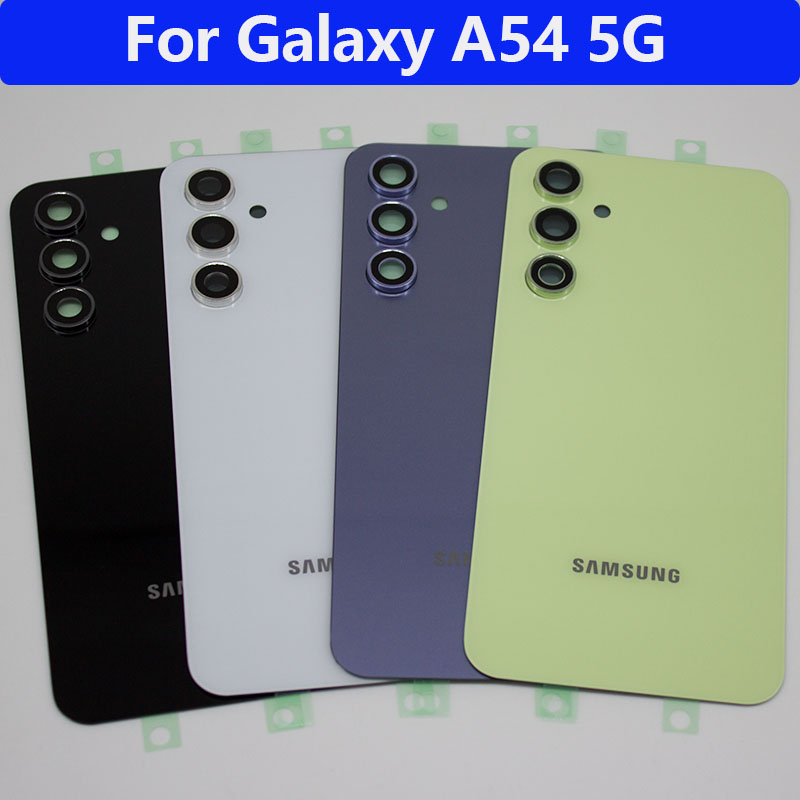 SAMSUNG 適用於三星 Galaxy A54 5G 後蓋電池蓋後殼蓋更換相機鏡頭 Galaxy A54 A546 S