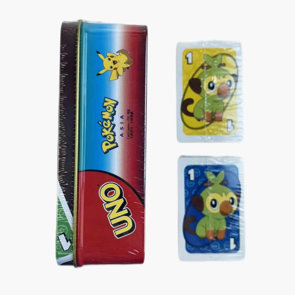 【特價】現貨UNO桌遊 鐵盒豪華版UNO牌加厚卡牌寶可夢UNO卡牌桌遊益智牌撲克牌