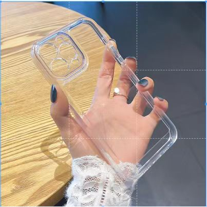 透明純色空間防震 iPhone 手機殼帶鏡頭保護適用於 iPhone 14 13 12 11 Pro Max X XR