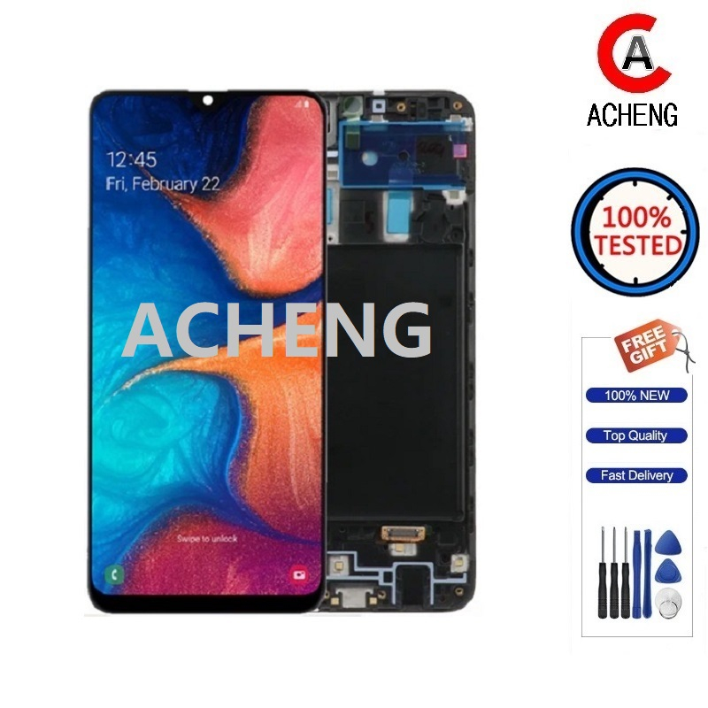 Acheng 兼容三星 Galaxy A20 A205 LCD 觸摸屏數字化儀