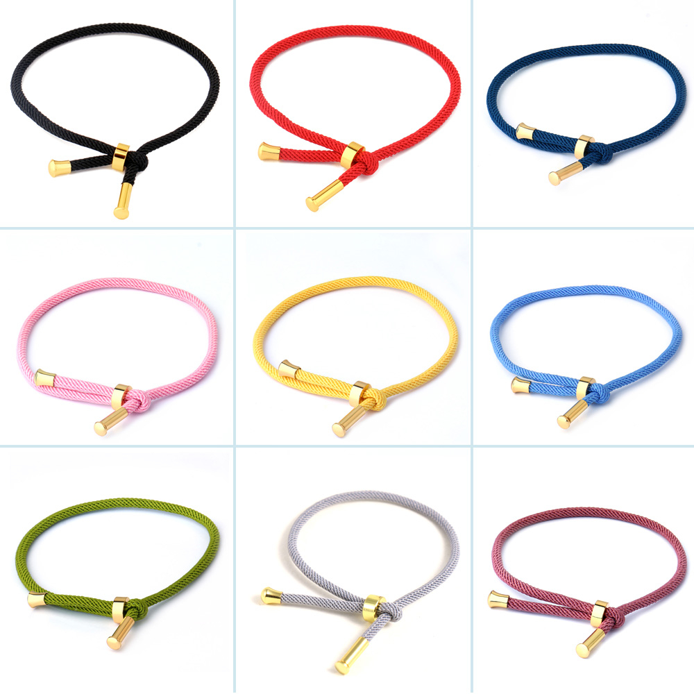 2-5 件尼龍繩用於珠寶製作彩色線繩情侶手鍊可調節線繩手鍊半成品手鍊繩用於製作男女珠寶