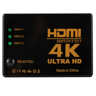 3 端口 4K*2K 1080P 切換器 HDMI 切換器選擇器 3x1 分配器盒超高清適用於 HDTV Xbox PS