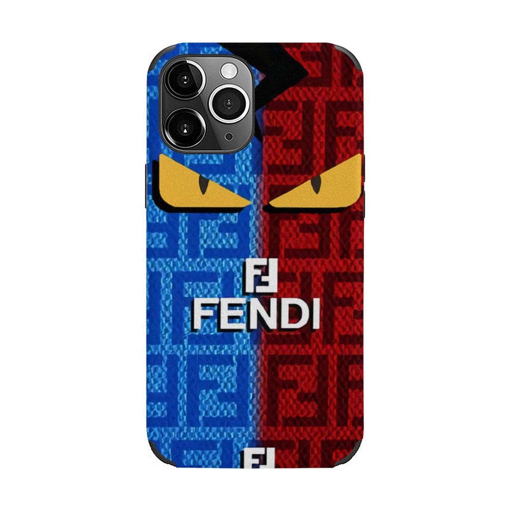 芬迪 有貨適用於 iPhone 15 14 Pro Max 的高品質 FENDI 小羊皮手機殼保護套