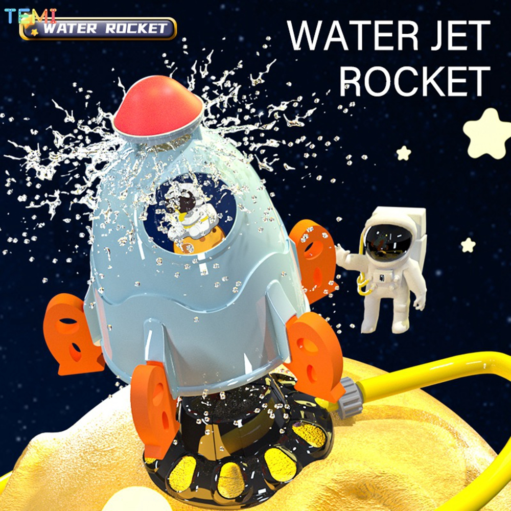 Temi戶外飛天灑水器火箭太空火箭噴水玩具水上火箭噴水玩具