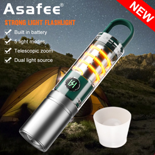 Asafee 800LM 精緻野營便攜燈 CB-936 工作燈 30W LED/XHP50 LED 內置電池伸縮變焦按壓