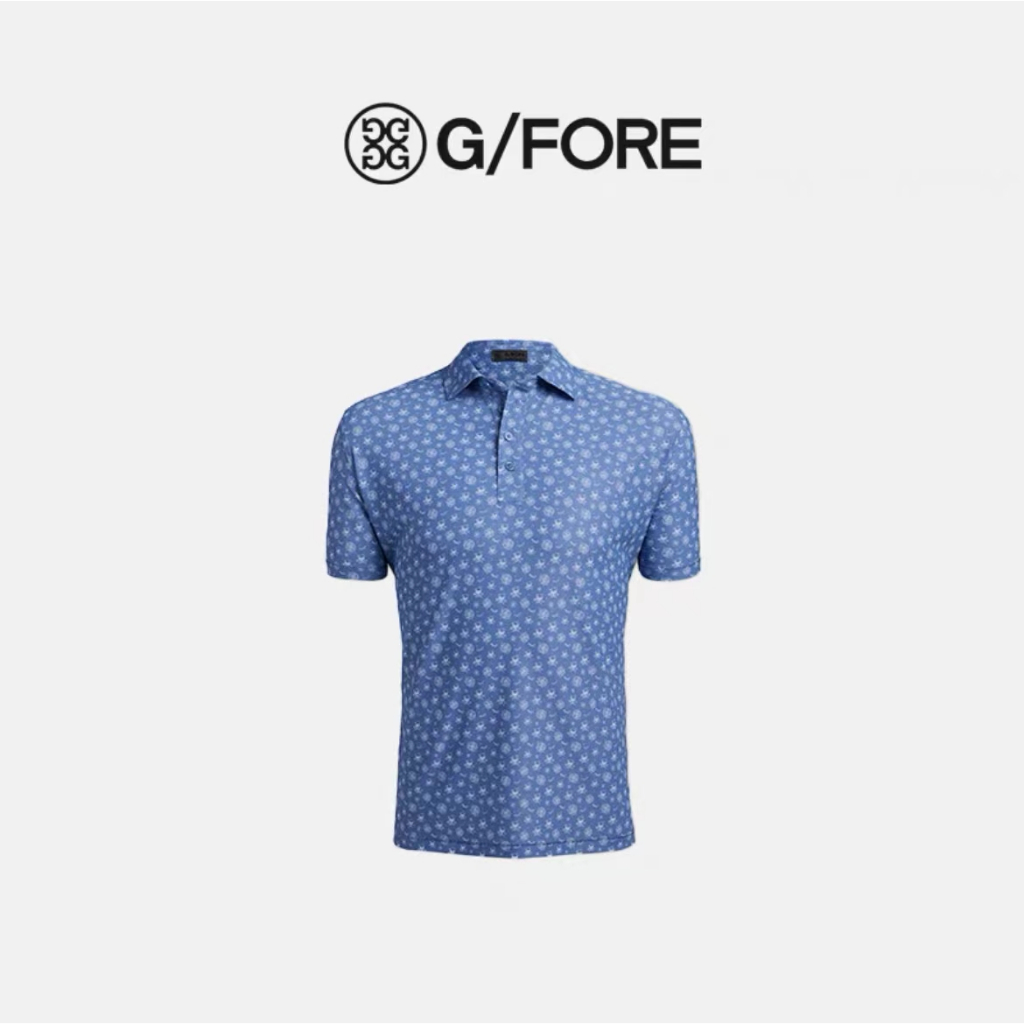 Gfore 2022 秋季新款男士印花 POLO 襯衫透氣比賽球衣 G4 gfore