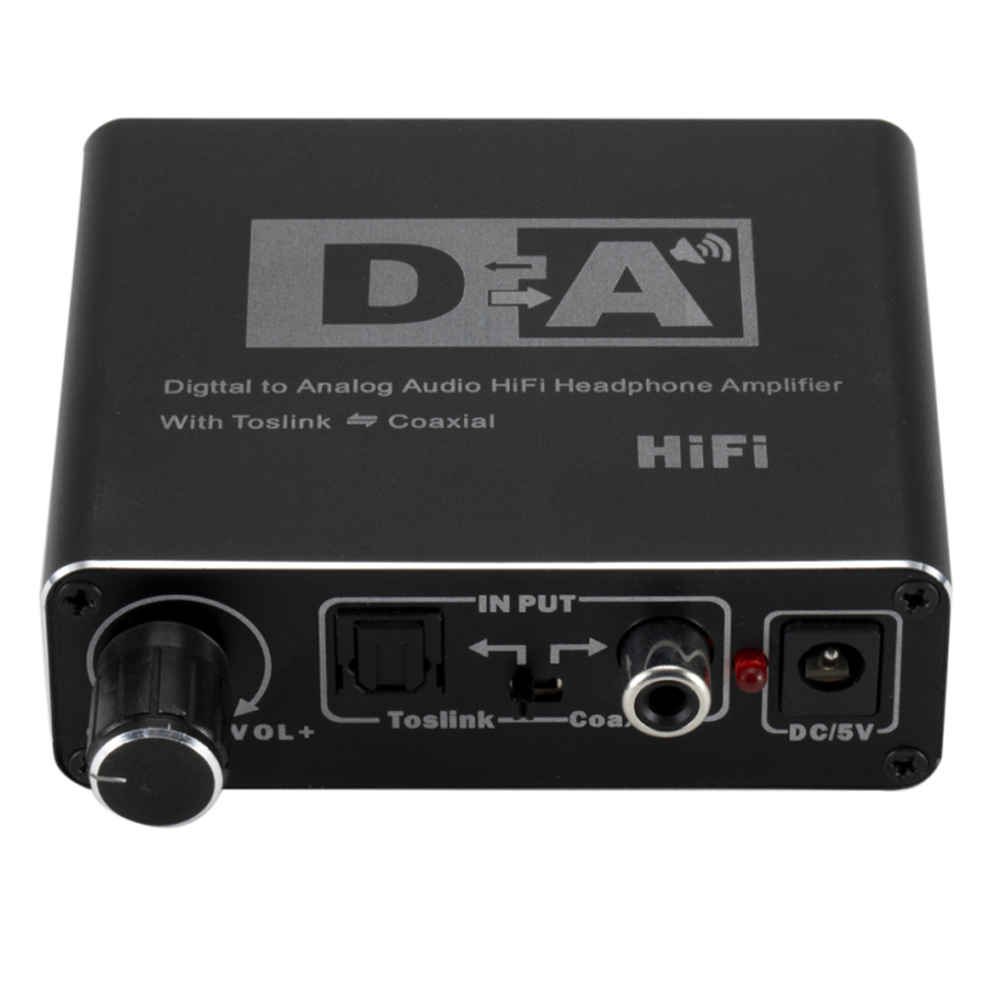 Hifi DAC 數模音頻轉換器 RCA 3.5mm AUX RCA 耳機放大器 Toslink 光纖同軸輸出 DAC