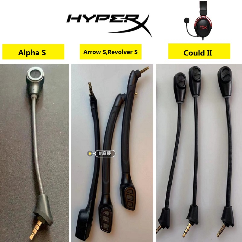 全新原裝麥克風適用於 Hyperx Cloud 2 Cloud II、Flight S、Alpha S、Revolver