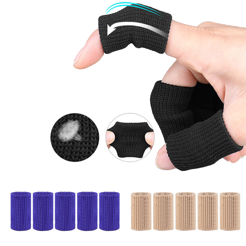 10 件裝彈力護指套專業運動護指套創意針織籃球排球運動護指套