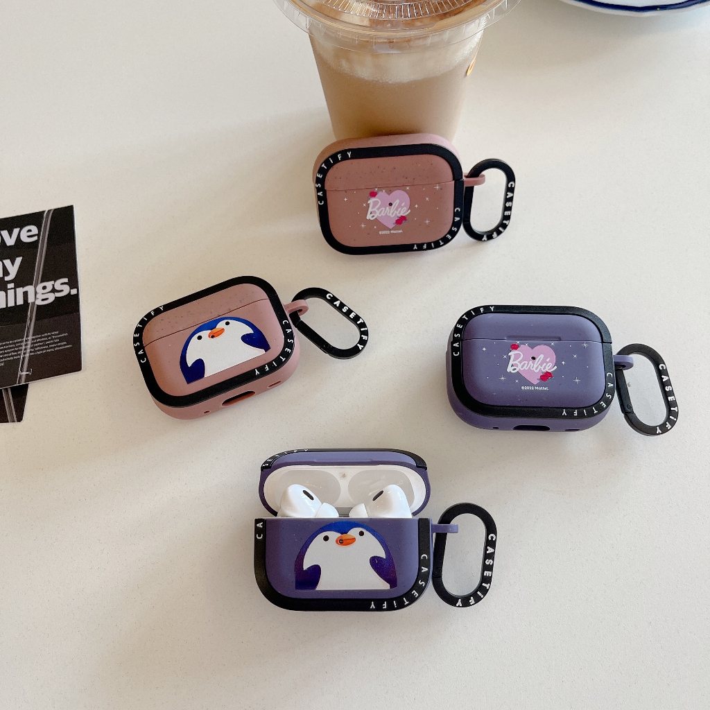 Case penguin LOVE BARBIE 防塵防摔保護殼適用於 APPLE airpod Pro Pro 2 無