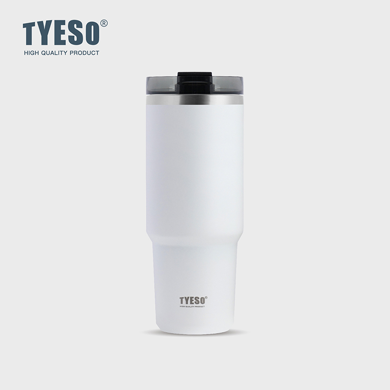 TYESO  TS-8726C/TS-8727C 600ml/900ml 真空保溫杯帶矽膠吸管保溫杯保溫冷熱