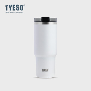 TYESO TS-8726C/TS-8727C 600ml/900ml 真空保溫杯帶矽膠吸管保溫杯保溫冷熱