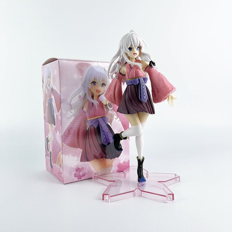 現貨 21cm 日本動漫 魔女之旅 伊蕾娜 Elaina 和服 公仔人偶模型玩具手辦擺件娃娃雕像孩子生日禮物