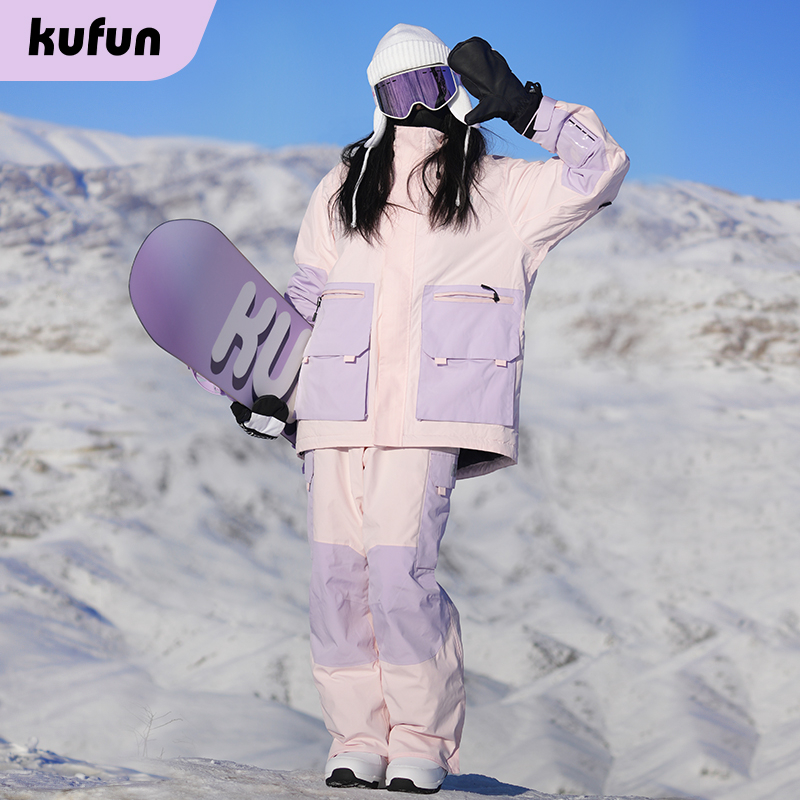 酷峰KUFUN滑雪服套裝女男新款專業小眾雪衣上衣單板雙板裝備外套防水款