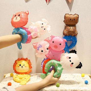 兒童玩具手腕氣球科尼兔棕熊莎莉鴨兒童生日派對玩具氣球