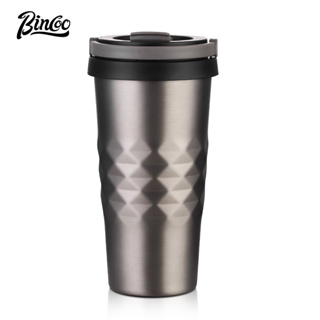 BINCOO 咖啡杯 保溫杯 304不銹鋼大容量 車載加厚材質高顏值隨行水杯 適宜家用辦公室戶外 500ML