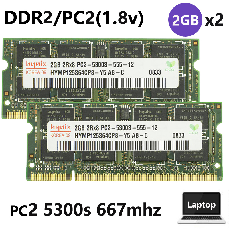 2gb/4gb(2pcs 2GB) PC2 5300s PC2 6400s DDR2 667mhz 800mhz 200