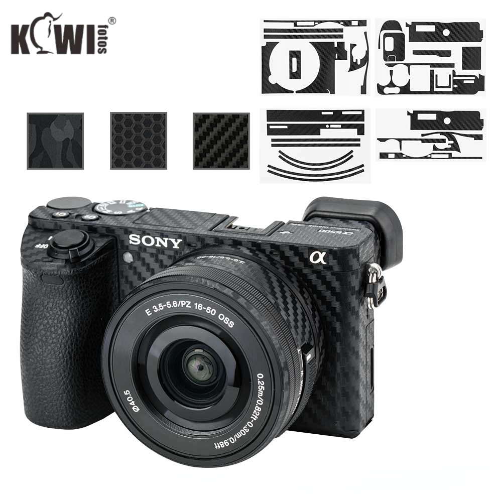 Kiwifotos Sony a6500相機保護貼 E PZ 16-50mm 索尼鏡頭裝飾貼紙 3M防刮 撕下無殘留